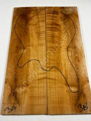 Spalted Flame Maple Drop Top Luthier Guitar Figured Wood Bookmatched Set No:3
