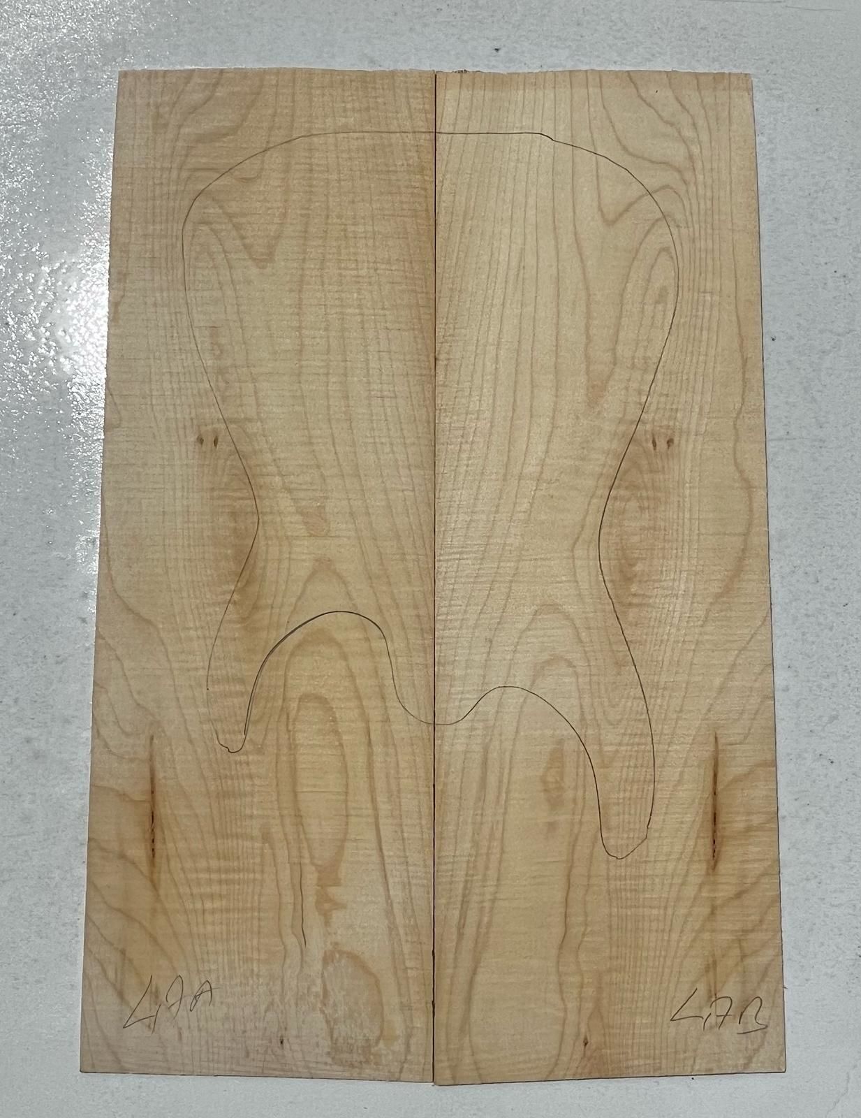 Flame Maple Drop Top Luthier Guitar Figured Wood Bookmatched Set No:47