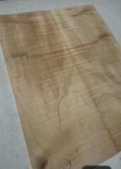 Flame Maple Drop Top Luthier Guitar Figured Wood Bookmatched Set No:49