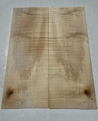 Flame Maple Drop Top Luthier Guitar Figured Wood Bookmatched Set No:50