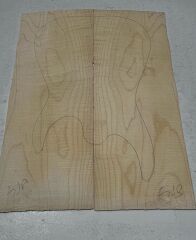 Flame Maple Drop Top Luthier Guitar Figured Wood Bookmatched Set No:51