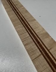 Lamineted Bubinga / Flame Maple Electric Bass Guitar Neck Blank #1