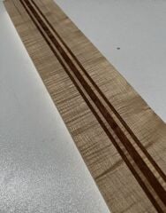Lamineted Bubinga / Flame Maple Electric Bass Guitar Neck Blank #1