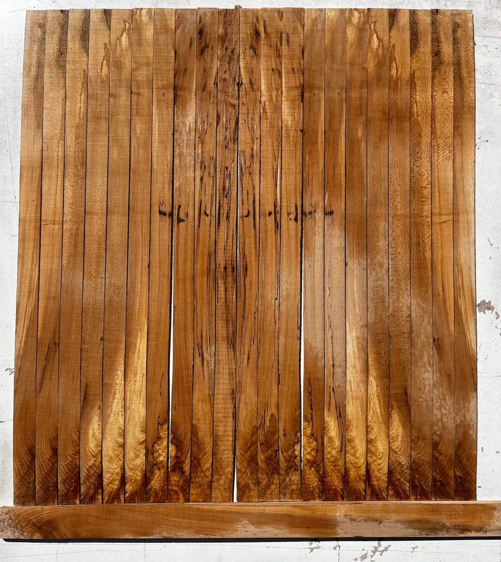 Spalted Flame Maple Oud Ribs Set No;03