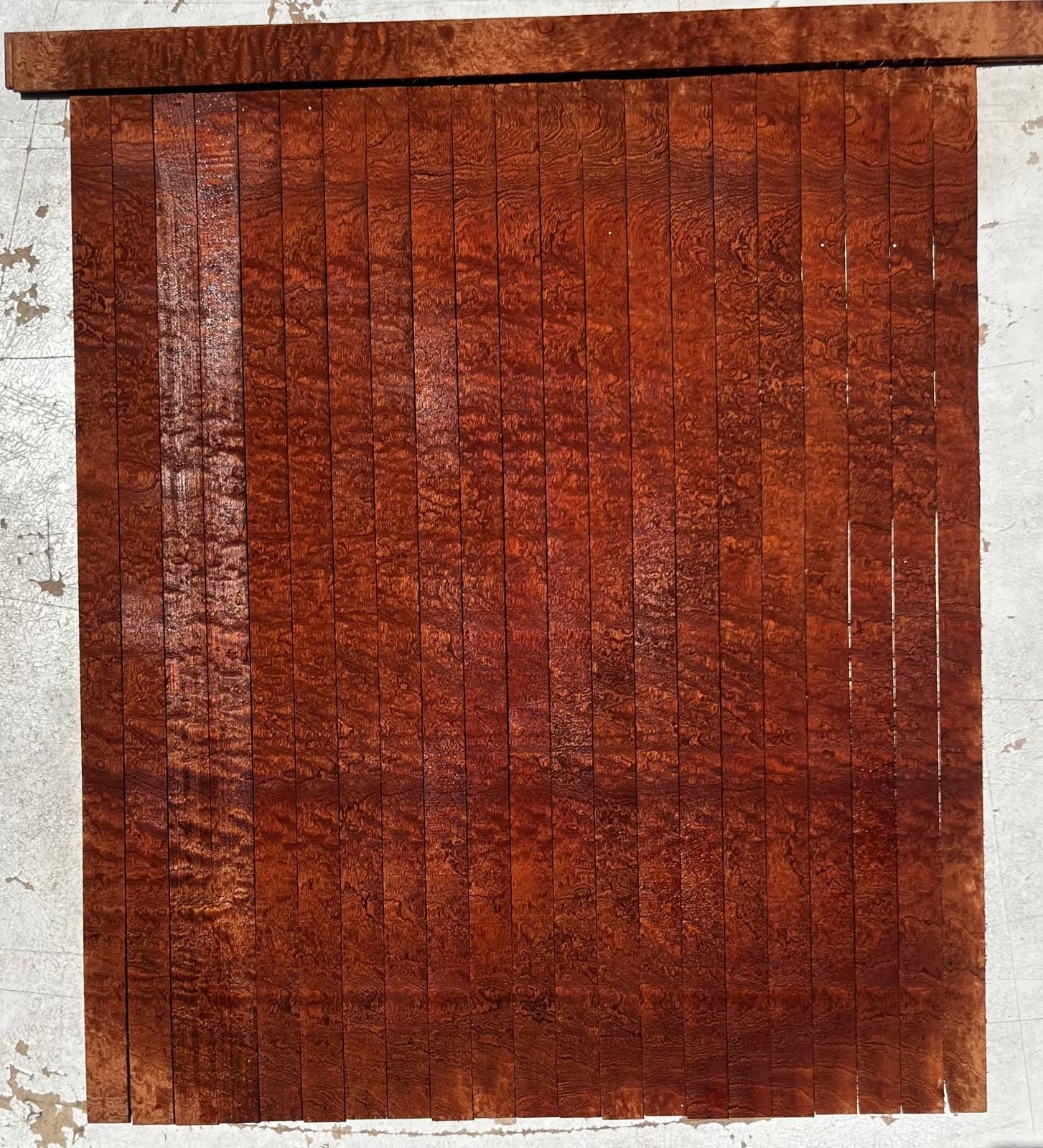 Pommele Quilted Mahogany Oud Ribs Set No:2