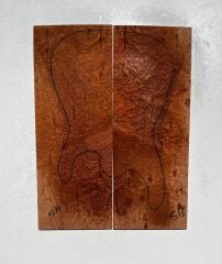 AA Grade Quilted Pommele Sapele Electric Guitar Drop Top set Bookmatch #5