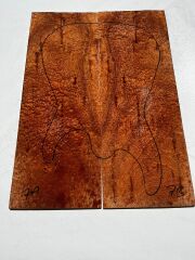 AAA Grade Quilted Pommele Sapele Electric Guitar Drop Top set Bookmatch #7