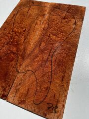 AAA Grade Quilted Pommele Sapele Electric Guitar Drop Top set Bookmatch #7