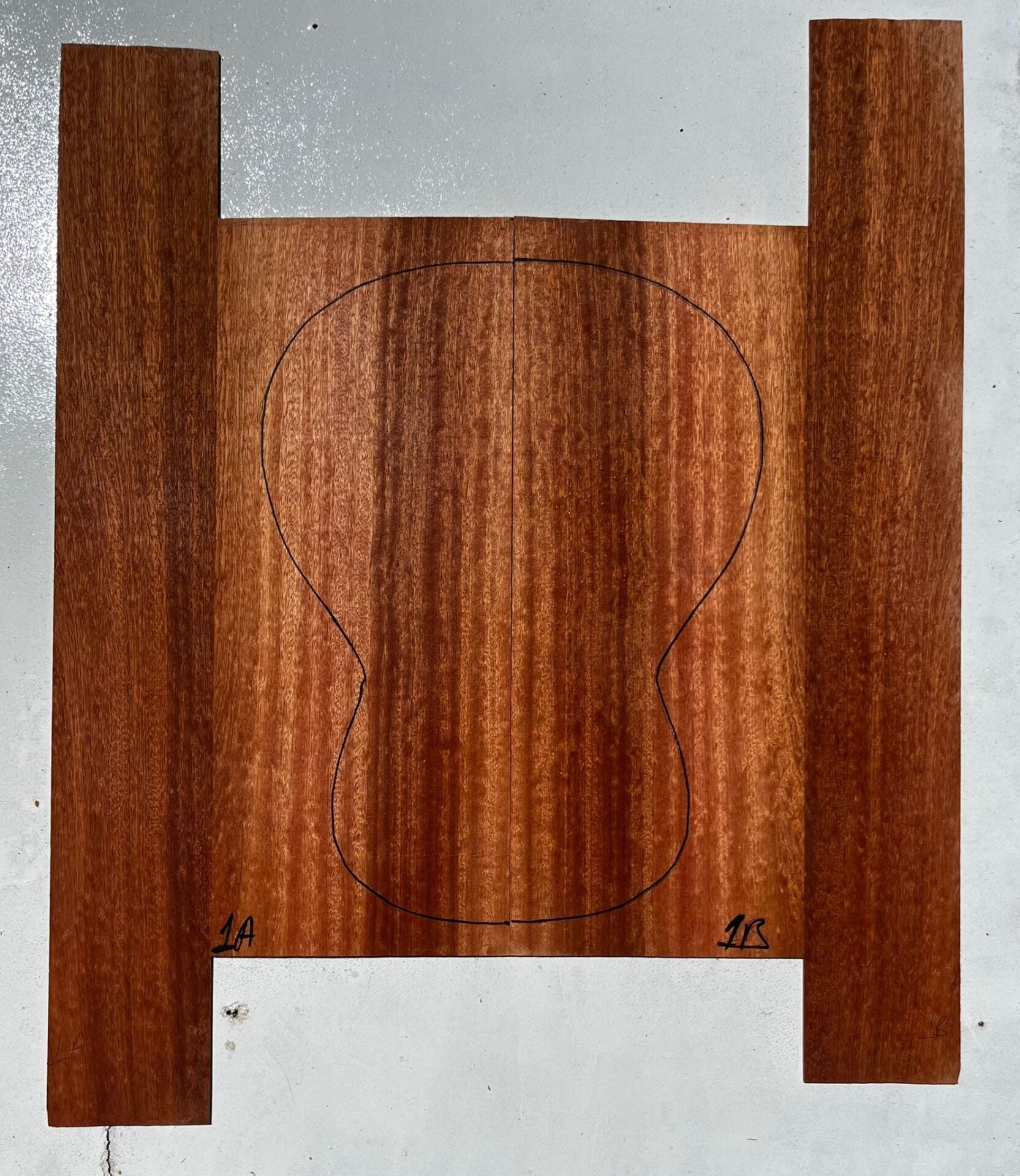 Figured Sapele Acoustic Guitar Back and Sides #1