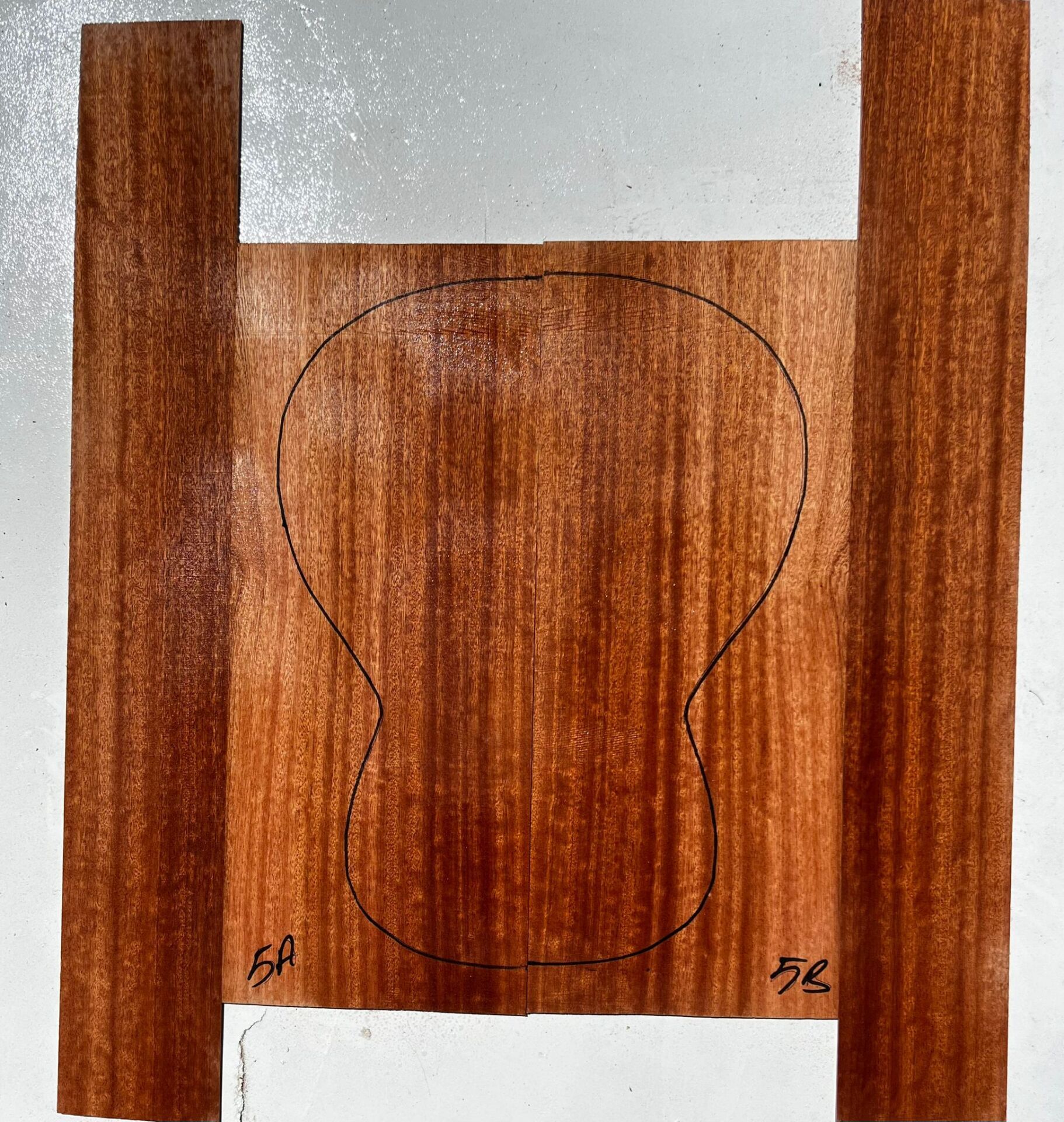 Figured Sapele Acoustic Guitar Back and Sides #5