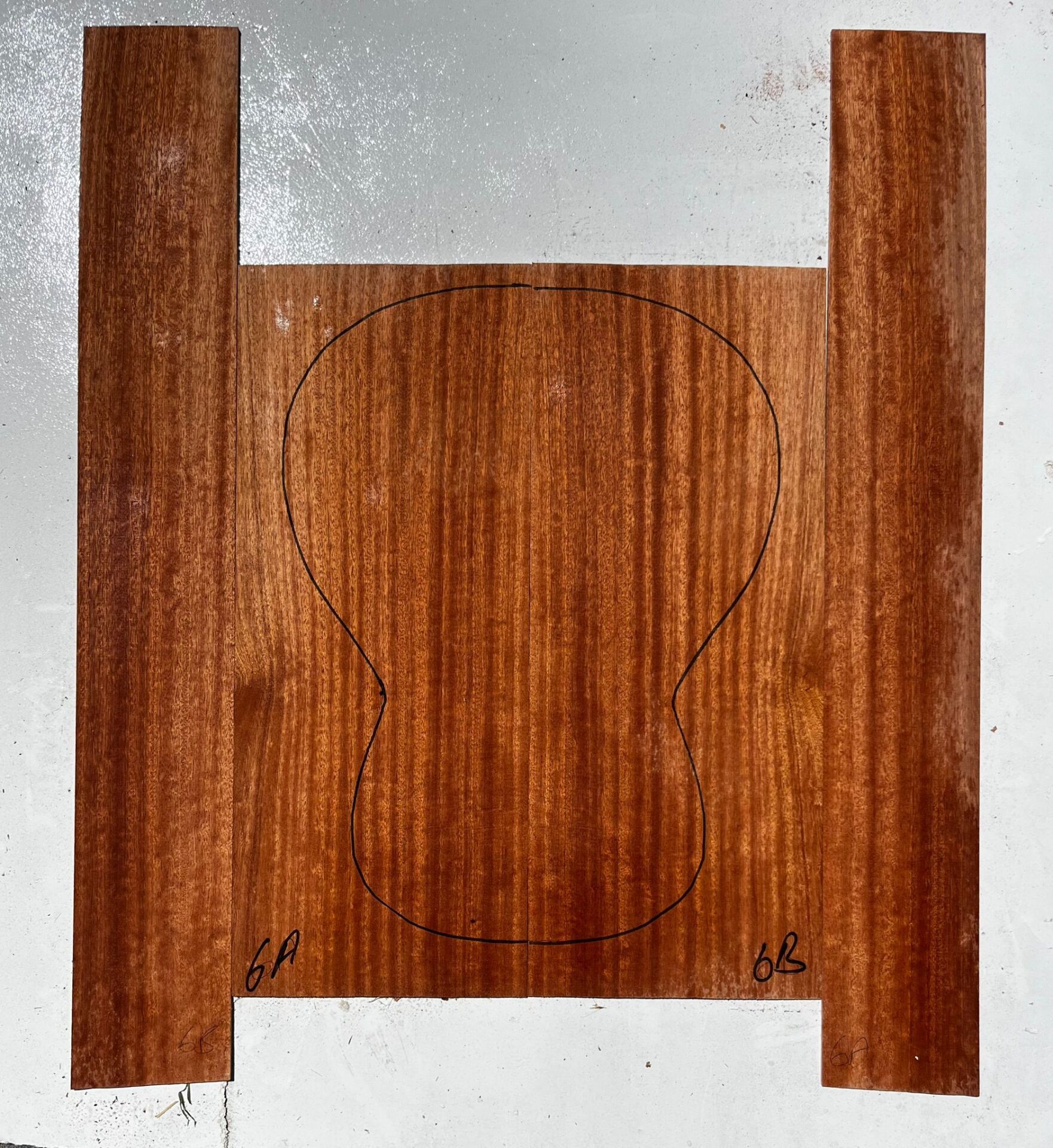 Figured Sapele Acoustic Guitar Back and Sides #6