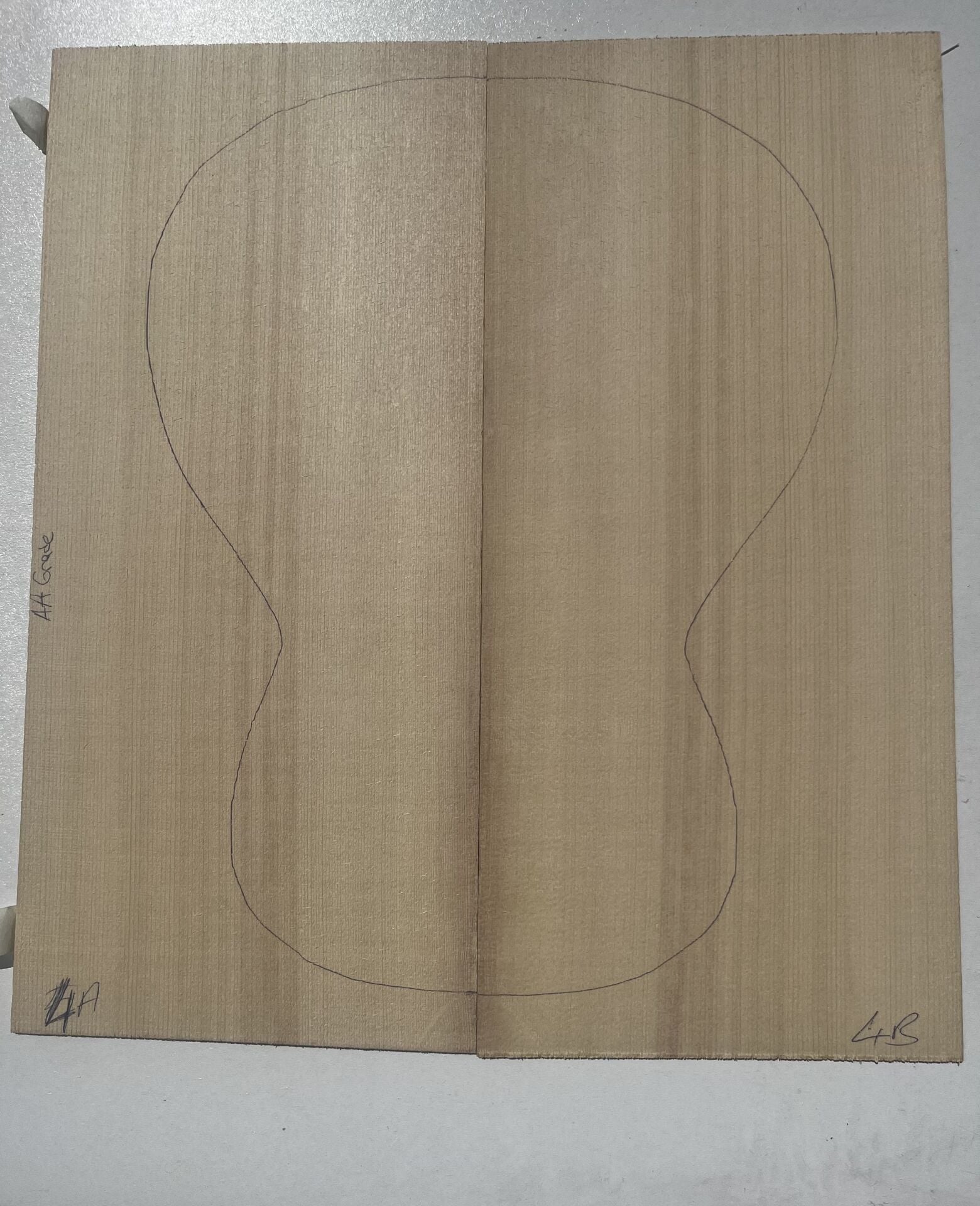 AA Grade Coucasian Spruce Acoustic Guitar Soundboard Top Wood #4