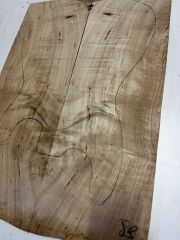 AA Grade Flame Poplar Mappa  Bookmatched Guitar Drop Top Luthier Tonewood #8