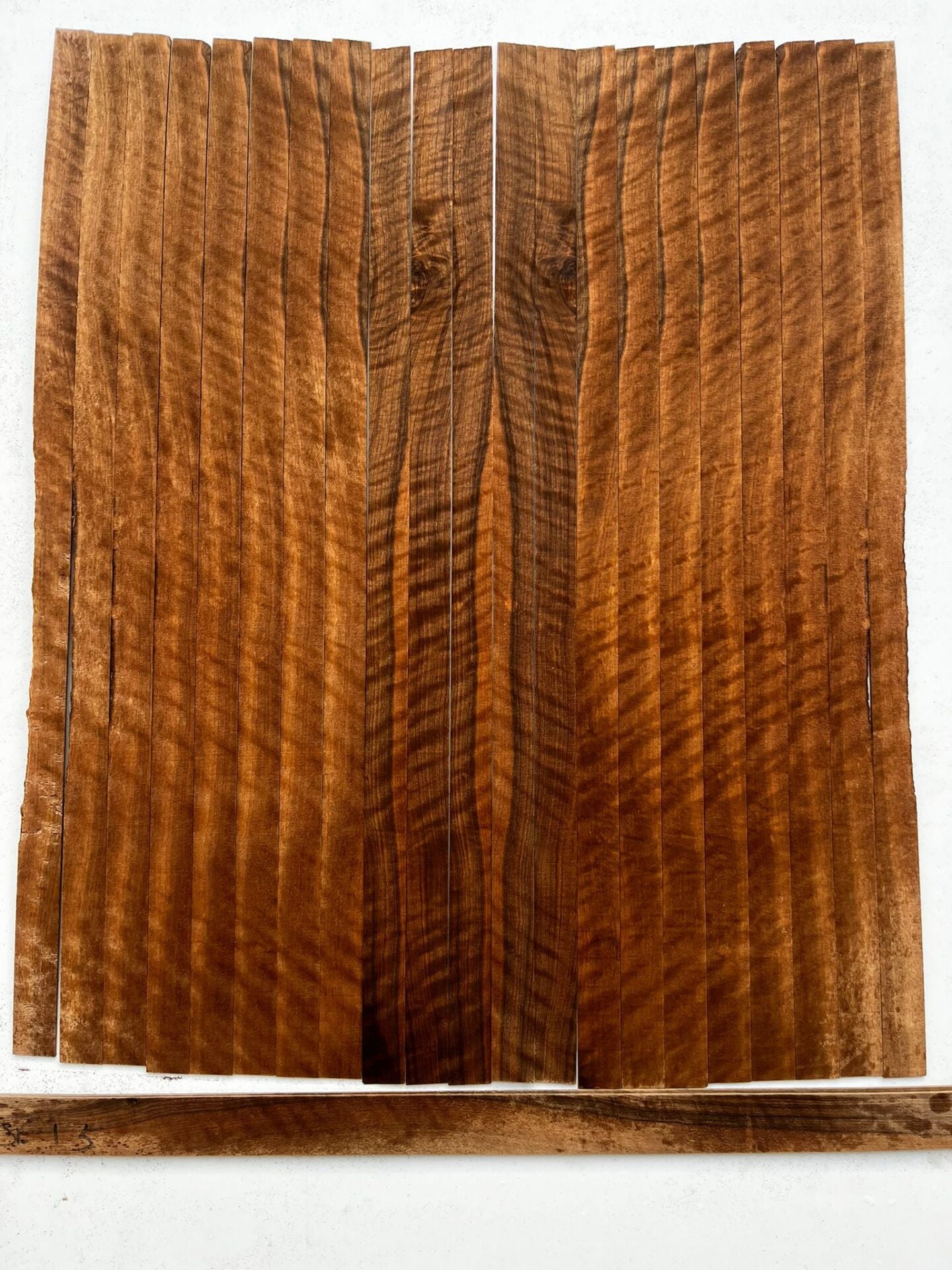 Master Grade Flamed Bastogne Walnut Oud Ribs Set No:5