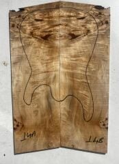 AAA Grade Poplar Mappa Burl Bookmatched Guitar Drop Top Luthier Tonewood #14