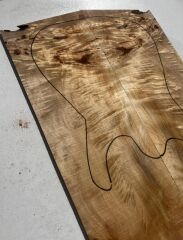 AAA Grade Poplar Mappa Burl Bookmatched Guitar Drop Top Luthier Tonewood #14