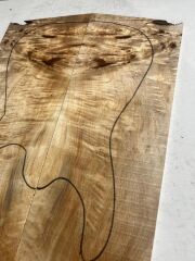 AAA Grade Poplar Mappa Burl Bookmatched Guitar Drop Top Luthier Tonewood #14