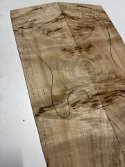 AAA Grade Poplar Mappa Burl Bookmatched Guitar Drop Top Luthier Tonewood #20