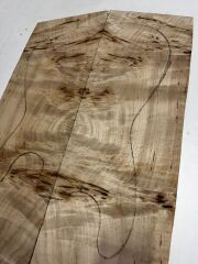 AAA Grade Poplar Mappa Burl Bookmatched Guitar Drop Top Luthier Tonewood #20