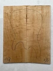 Flame Maple Drop Top Luthier Guitar Figured Wood Bookmatched Set No:3