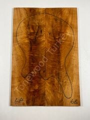 Spalted Flame Maple Drop Top Luthier Guitar Figured Wood Bookmatched Set No:6