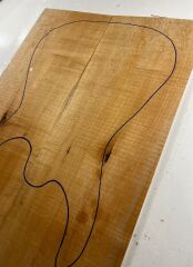Figured Maple Drop Top Luthier Guitar Figured Wood Bookmatched Set No:6