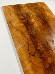 Spalted Flame Maple Drop Top Luthier Guitar Figured Wood Bookmatched Set No:6
