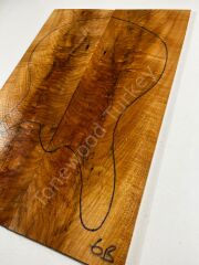 Spalted Flame Maple Drop Top Luthier Guitar Figured Wood Bookmatched Set No:6