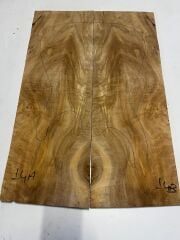 A Grade Poplar Mappa Burl Bookmatched Guitar Drop Top Luthier Tonewood #13