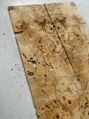 AAA Grade Poplar Mappa Burl Bookmatched Guitar Drop Top Luthier Tonewood #15