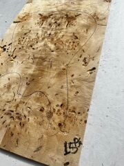 AAA Grade Poplar Mappa Burl Bookmatched Guitar Drop Top Luthier Tonewood #15