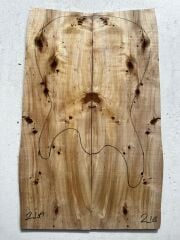 A Grade Poplar Mappa Burl Bookmatched Guitar Drop Top Luthier Tonewood #21