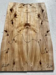 A Grade Poplar Mappa Burl Bookmatched Guitar Drop Top Luthier Tonewood #21