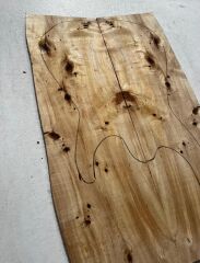 A Grade Poplar Mappa Burl Bookmatched Guitar Drop Top Luthier Tonewood #21