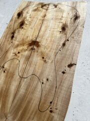 A Grade Poplar Mappa Burl Bookmatched Guitar Drop Top Luthier Tonewood #21