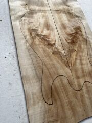A Grade Poplar Mappa Burl Bookmatched Guitar Drop Top Luthier Tonewood #22