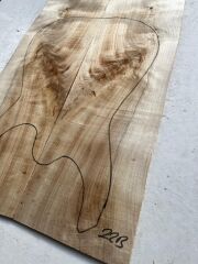 A Grade Poplar Mappa Burl Bookmatched Guitar Drop Top Luthier Tonewood #22