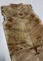 AAA Grade Poplar Mappa Burl Bookmatched Guitar Drop Top Luthier Tonewood #24