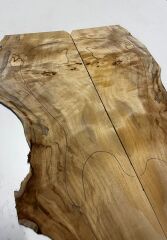 AA Grade Poplar Mappa Burl Bookmatched Guitar Drop Top Luthier Tonewood #26