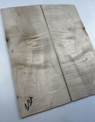 Figured Maple Drop Top Luthier Guitar Figured Wood Bookmatched Set No:11