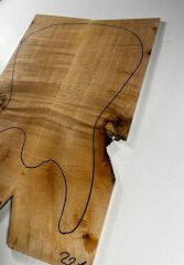 A Grade Flame Maple Drop Top Luthier Guitar Figured Wood Bookmatched Set No:22