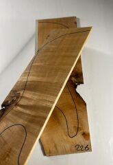 A Grade Flame Maple Drop Top Luthier Guitar Figured Wood Bookmatched Set No:22