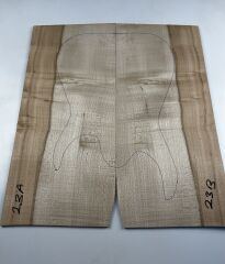 Spalted Flame Maple Drop Top Luthier Guitar Figured Wood Bookmatched Set No:23