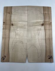 Spalted Flame Maple Drop Top Luthier Guitar Figured Wood Bookmatched Set No:24