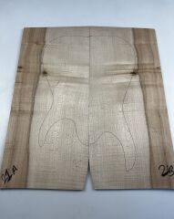 Spalted Flame Maple Drop Top Luthier Guitar Figured Wood Bookmatched Set No:24