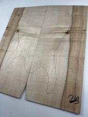 Spalted Flame Maple Drop Top Luthier Guitar Figured Wood Bookmatched Set No:24