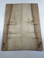 Spalted Flame Maple Drop Top Luthier Guitar Figured Wood Bookmatched Set No:25