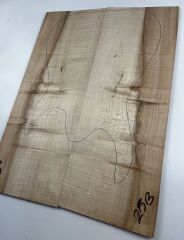 Spalted Flame Maple Drop Top Luthier Guitar Figured Wood Bookmatched Set No:25