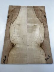 Spalted Flame Maple Drop Top Luthier Guitar Figured Wood Bookmatched Set No:26