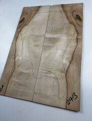 Spalted Flame Maple Drop Top Luthier Guitar Figured Wood Bookmatched Set No:27